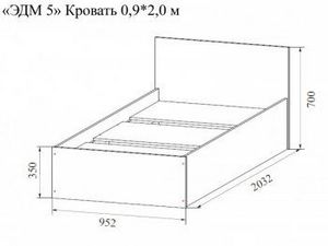 Кровать 900 Эдем-5 в Краснокамске - krasnokamsk.ok-mebel.com | фото 3