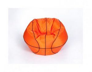 Кресло-мешок Баскетбольный мяч малый оранжево-черное в Краснокамске - krasnokamsk.ok-mebel.com | фото 1