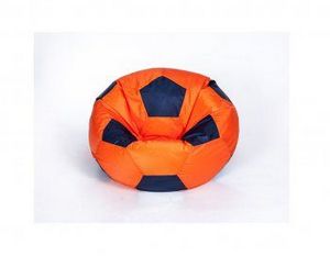 Кресло-мешок Мяч малый оранжево-черное в Краснокамске - krasnokamsk.ok-mebel.com | фото 1