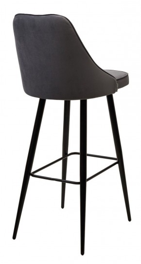 Барный стул NEPAL-BAR СЕРЫЙ #27, велюр/ черный каркас (H=78cm) М-City в Краснокамске - krasnokamsk.ok-mebel.com | фото 3