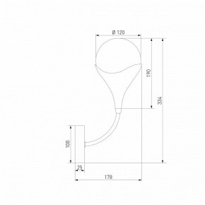 Бра Eurosvet Calyx 60168/1 латунь в Краснокамске - krasnokamsk.ok-mebel.com | фото 3