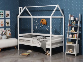 Детская кровать-домик из массива березы Соня-6 (Белый/Лак) в Краснокамске - krasnokamsk.ok-mebel.com | фото 1