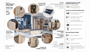 Детская  Система Валенсия Шкаф 2д2ящ Дуб сонома в Краснокамске - krasnokamsk.ok-mebel.com | фото 4