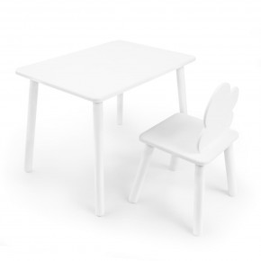 Детский комплект стол и стул «Облачко» Rolti Baby (белый/белый, массив березы/мдф) в Краснокамске - krasnokamsk.ok-mebel.com | фото