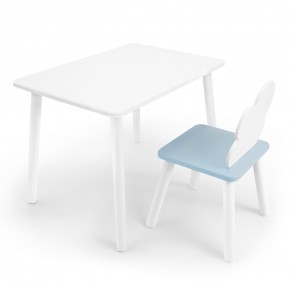 Детский комплект стол и стул «Облачко» Rolti Baby (белый/голубой, массив березы/мдф) в Краснокамске - krasnokamsk.ok-mebel.com | фото