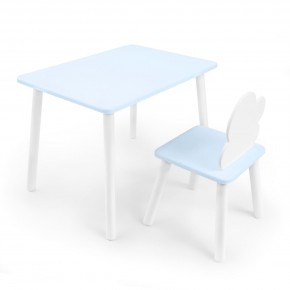 Детский комплект стол и стул «Облачко» Rolti Baby  (голубая столешница/голубое сиденье/белые ножки) в Краснокамске - krasnokamsk.ok-mebel.com | фото
