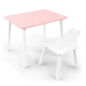 Детский комплект стол и стул «Облачко» Rolti Baby (розовый/белый, массив березы/мдф) в Краснокамске - krasnokamsk.ok-mebel.com | фото
