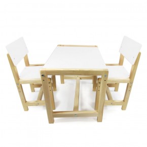 Детский растущий комплект стол и два стула  Я САМ "Лофт" (Белый, Сосна) в Краснокамске - krasnokamsk.ok-mebel.com | фото