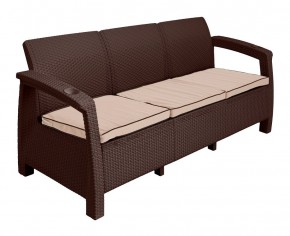 Диван Yalta Premium Sofa 3 Set (Ялта) шоколадный (+подушки под спину) в Краснокамске - krasnokamsk.ok-mebel.com | фото 2