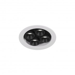 DK2510-WB Встраиваемый светильник SPACE со светодиодом d65 220V 8W 38° 4000К IP20 белый/черный алюминий в Краснокамске - krasnokamsk.ok-mebel.com | фото 4