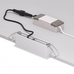 DK2514-WB Встраиваемый светильник SPACE со светодиодом L126mm 220V 10W 38° 4000К IP20 белый/черный алюминий в Краснокамске - krasnokamsk.ok-mebel.com | фото 3