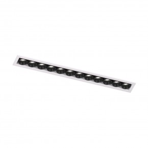 DK2515-WB Встраиваемый светильник SPACE со светодиодом L240mm 220V 20W 38° 4000К IP20 белый/черный алюминий в Краснокамске - krasnokamsk.ok-mebel.com | фото 4