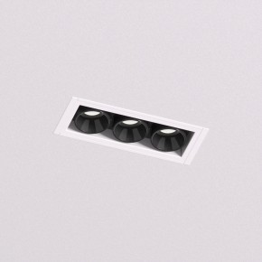 DK2530-WB Встраиваемый светильник SPACE со светодиодом под шпатлевку L69mm 220V 6W 38° 4000К IP20 белый/черный алюминий в Краснокамске - krasnokamsk.ok-mebel.com | фото
