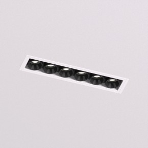 DK2531-WB Встраиваемый светильник SPACE со светодиодом под шпатлевку L126mm 220V 10W 38° 4000К IP20 белый/черный алюминий в Краснокамске - krasnokamsk.ok-mebel.com | фото