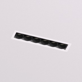 DK2531-WB Встраиваемый светильник SPACE со светодиодом под шпатлевку L126mm 220V 10W 38° 4000К IP20 белый/черный алюминий в Краснокамске - krasnokamsk.ok-mebel.com | фото 2