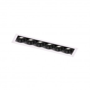 DK2531-WB Встраиваемый светильник SPACE со светодиодом под шпатлевку L126mm 220V 10W 38° 4000К IP20 белый/черный алюминий в Краснокамске - krasnokamsk.ok-mebel.com | фото 6