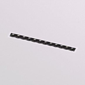 DK2532-WB Встраиваемый светильник SPACE со светодиодом под шпатлевку L240mm 220V 20W 38° 4000К IP20 белый/черный алюминий в Краснокамске - krasnokamsk.ok-mebel.com | фото