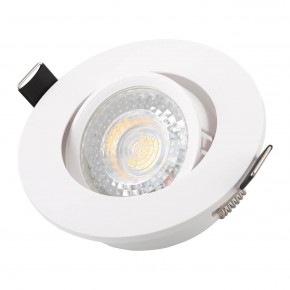 DK3020-WH Встраиваемый светильник, IP 20, 10 Вт, GU5.3, LED, белый, пластик в Краснокамске - krasnokamsk.ok-mebel.com | фото 2