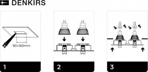 DK3022-WH Встраиваемый светильник, IP 20, 10 Вт, GU5.3, LED, белый, пластик в Краснокамске - krasnokamsk.ok-mebel.com | фото 6