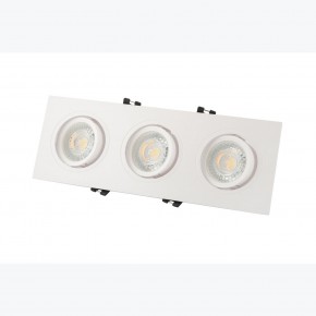 DK3023-WH Встраиваемый светильник, IP 20, 10 Вт, GU5.3, LED, белый, пластик в Краснокамске - krasnokamsk.ok-mebel.com | фото 3