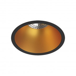 DK3026-BG Встраиваемый светильник, IP 20, 10 Вт, GU5.3, LED, черный/золотой, пластик в Краснокамске - krasnokamsk.ok-mebel.com | фото