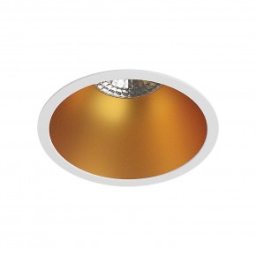 DK3026-WG Встраиваемый светильник, IP 20, 10 Вт, GU5.3, LED, белый/золотой, пластик в Краснокамске - krasnokamsk.ok-mebel.com | фото