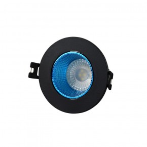 DK3061-BK+СY Встраиваемый светильник, IP 20, 10 Вт, GU5.3, LED, черный/голубой, пластик в Краснокамске - krasnokamsk.ok-mebel.com | фото