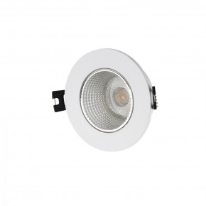 DK3061-WH+CH Встраиваемый светильник, IP 20, 10 Вт, GU5.3, LED, белый/хром, пластик в Краснокамске - krasnokamsk.ok-mebel.com | фото