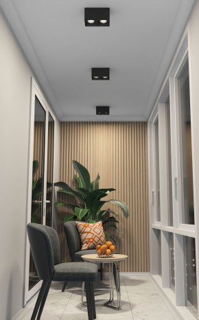 DK3085-BK+CH Светильник накладной IP 20, 10 Вт, GU5.3, LED, черный/хром, пластик в Краснокамске - krasnokamsk.ok-mebel.com | фото 2