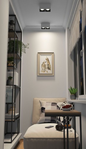 DK3085-WB+WH Светильник накладной IP 20, 10 Вт, GU5.3, LED, бело-черный/белый, пластик в Краснокамске - krasnokamsk.ok-mebel.com | фото 2