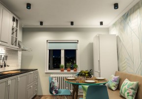 DK3090-BK+CY Светильник накладной IP 20, 10 Вт, GU5.3, LED, черный/голубой, пластик в Краснокамске - krasnokamsk.ok-mebel.com | фото 2