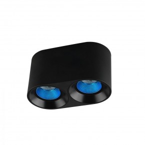 DK3096-BK+CY Светильник накладной IP 20, 10 Вт, GU5.3, LED, черный/голубой, пластик в Краснокамске - krasnokamsk.ok-mebel.com | фото