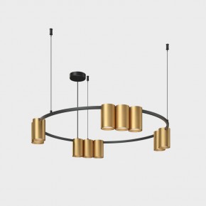 DK4065-BK+SG Подвесной светильник ORBIT , IP20, 10xGU10 LED до 15 Вт, черный + сатинированное золото, алюминий в Краснокамске - krasnokamsk.ok-mebel.com | фото 2