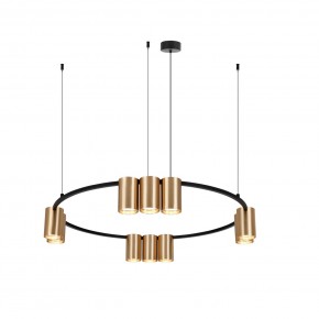 DK4065-BK+SG Подвесной светильник ORBIT , IP20, 10xGU10 LED до 15 Вт, черный + сатинированное золото, алюминий в Краснокамске - krasnokamsk.ok-mebel.com | фото 3