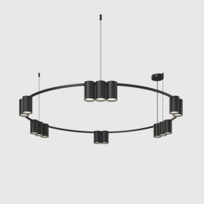 DK4067-BK Подвесной светильник ORBIT, IP20, 15xGU10 LED до 15 Вт, черный матовый, алюминий в Краснокамске - krasnokamsk.ok-mebel.com | фото