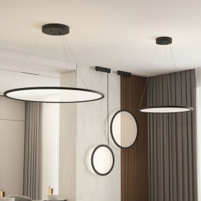DK6604-BK Подвесной вертикальный светильник Veil со светодиодом H1500 d450 220V 36W 3000-6000K IP20 черный алюминий в Краснокамске - krasnokamsk.ok-mebel.com | фото 4