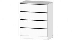 ЭЛЕГАНТ Комод 4 ящика (белый) в Краснокамске - krasnokamsk.ok-mebel.com | фото