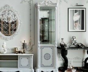 Гостиная Грация (комплект) белый/серебро в Краснокамске - krasnokamsk.ok-mebel.com | фото 3