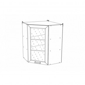 КГ "Агава" ВВУС550 Шкаф навесной угловой h 900 Лиственница темная в Краснокамске - krasnokamsk.ok-mebel.com | фото