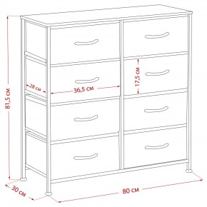 Комод Leset Линкс 8 ящ. (к/з), Каркас Белый, ящики Белые в Краснокамске - krasnokamsk.ok-mebel.com | фото 8