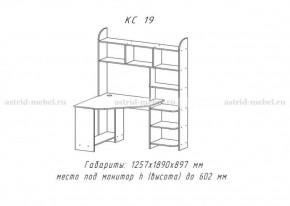 Компьютерный стол №19 (Анкор темный) в Краснокамске - krasnokamsk.ok-mebel.com | фото 3