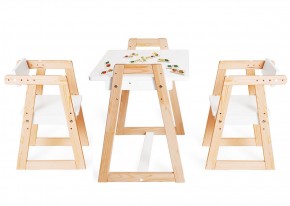 Комплект детской мебели стол и  два стула Я САМ "Лофт-Дуо" (Белый) в Краснокамске - krasnokamsk.ok-mebel.com | фото