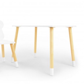 Комплект детской мебели стол и стул Облачко (Белый/Белый/Береза) в Краснокамске - krasnokamsk.ok-mebel.com | фото