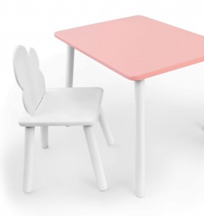 Комплект детской мебели стол и стул Облачко (Розывый/Белый/Белый) в Краснокамске - krasnokamsk.ok-mebel.com | фото