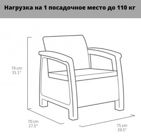 Комплект мебели Корфу Рест (Corfu Rest - without table) графит в Краснокамске - krasnokamsk.ok-mebel.com | фото 3