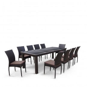 Комплект плетеной мебели T438/Y380A-W53 Brown (10+1) в Краснокамске - krasnokamsk.ok-mebel.com | фото 3