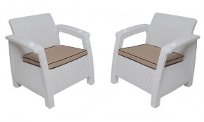 Комплект уличной мебели Yalta Premium Terrace Set (Ялта) белый (+подушки под спину) в Краснокамске - krasnokamsk.ok-mebel.com | фото 4