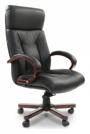 Кресло для руководителя Chairman 421 черный/орех темный, черный в Краснокамске - krasnokamsk.ok-mebel.com | фото