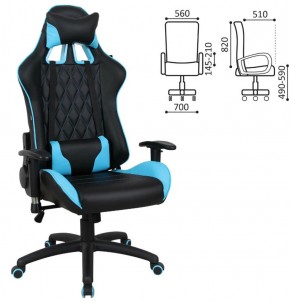 Кресло компьютерное BRABIX "GT Master GM-110" (черное/голубое) 531928 в Краснокамске - krasnokamsk.ok-mebel.com | фото 2