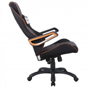 Кресло компьютерное BRABIX Techno Pro GM-003 (ткань черное/серое, вставки оранжевые) 531813 в Краснокамске - krasnokamsk.ok-mebel.com | фото 4